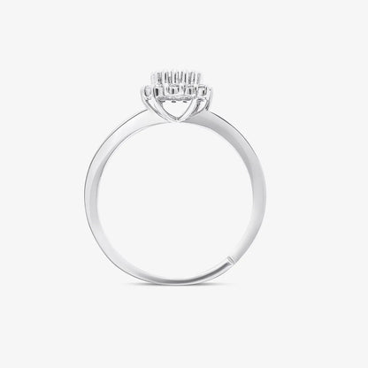 CZ Blooming Flower Silver Ring - Tweov Jewels