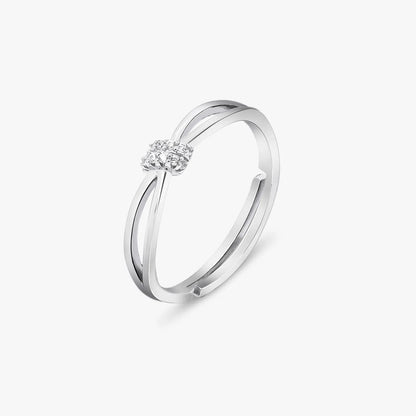 CZ Infinity Love Silver Ring