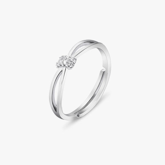 CZ Infinity Love Silver Ring
