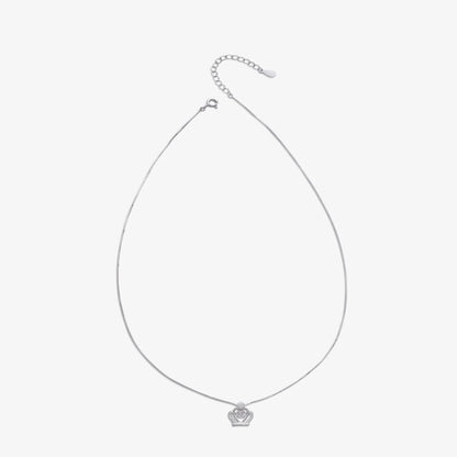 Queen Heart Silver Necklace for Women