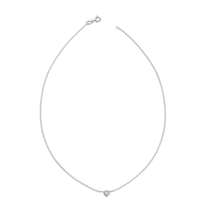 AD Studded Heart Chain Pendant for Women
