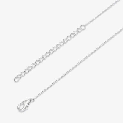 Solitaire Silver Tennis Necklace