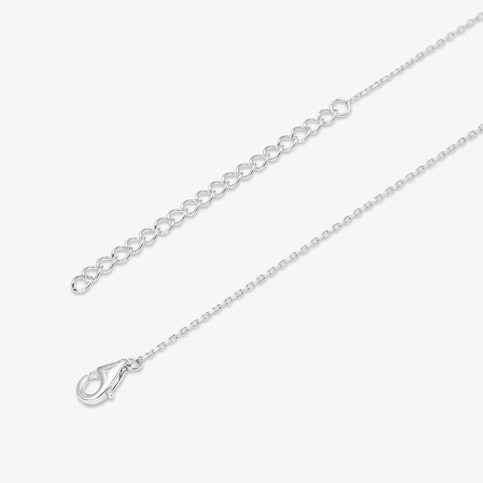 Designer Silver Pink Drop Necklace