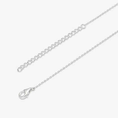 Designer Silver Pink Drop Necklace