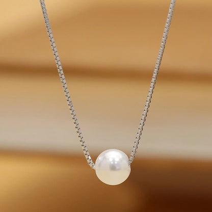 Solitaire Pearl Chain Pendant for Women