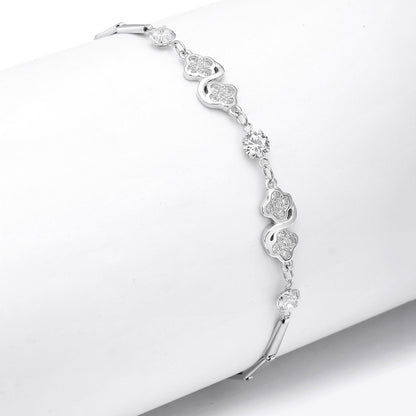 Lucky Four clove 925 Sterling Silver Bracelet - Tweov Jewels