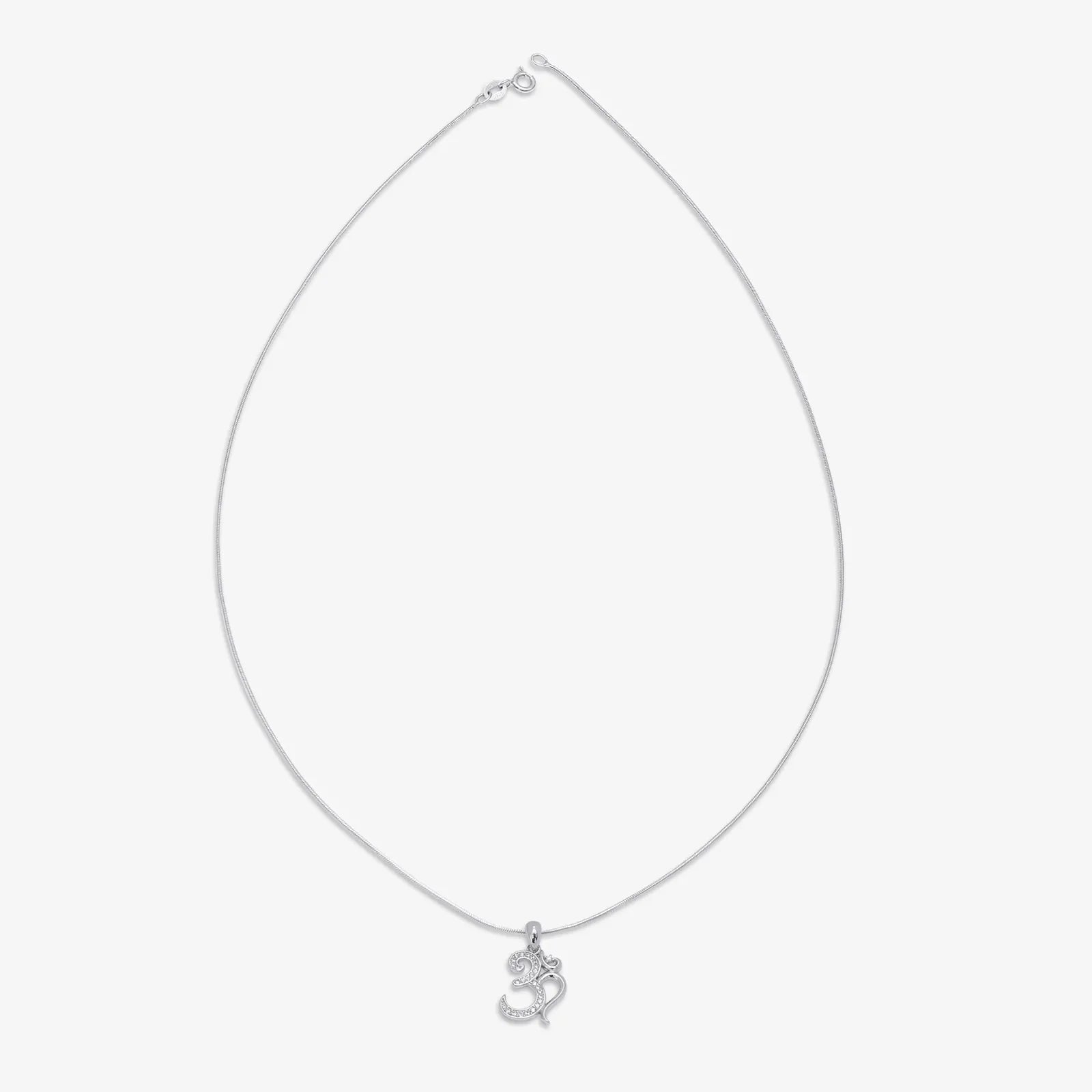CZ Om Silver Pendant - Tweov Jewels