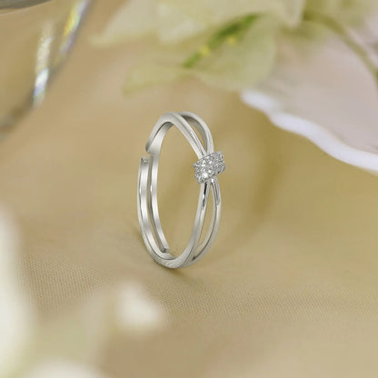 CZ Infinity Love Silver Ring