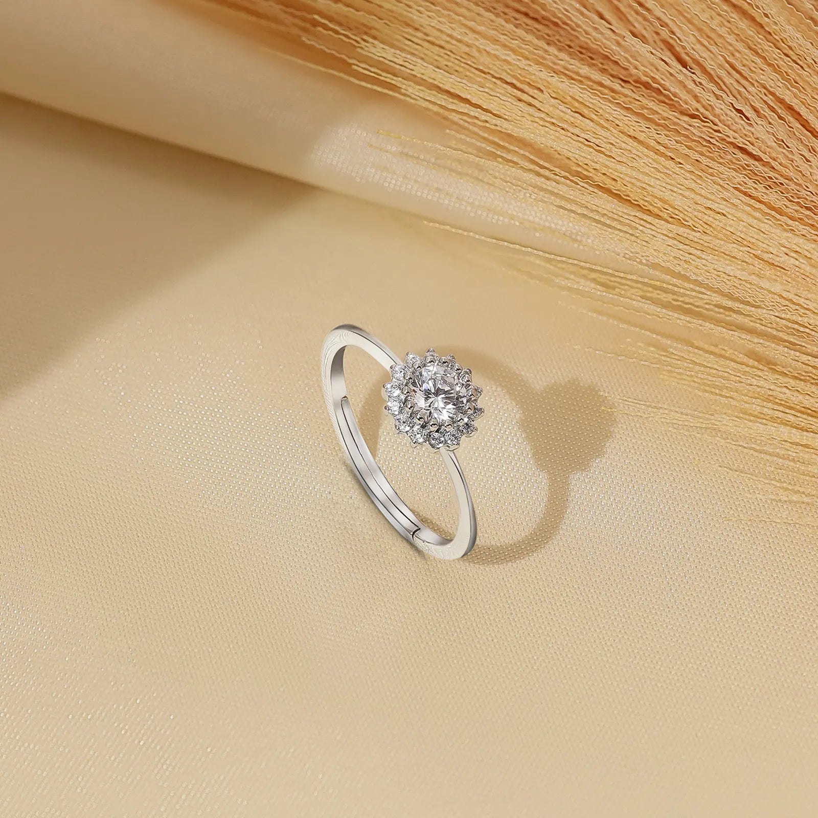 CZ Blooming Flower Silver Ring - Tweov Jewels