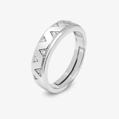 Silver CZ Wave Ring for Women - Tweov Jewels