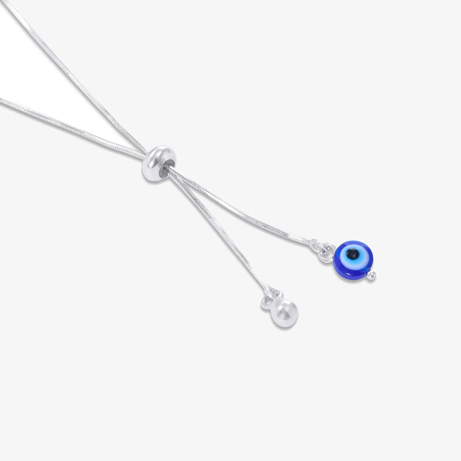 Beaded Silver Chain Bracelet