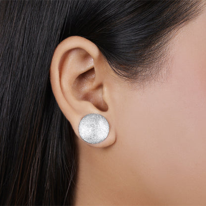 Pure Silver Studs - Sparkling Round Model - Tweov Jewels