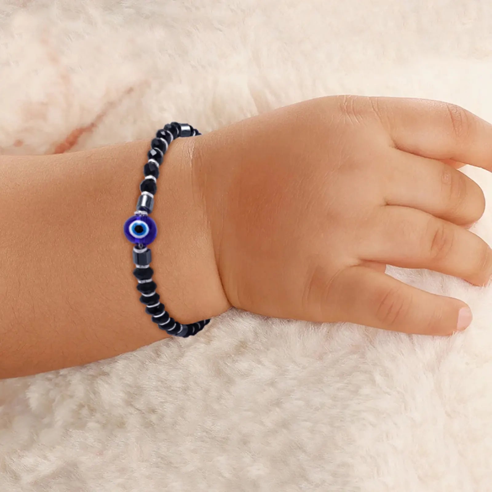Evil Eye Silver Bracelet for Kids