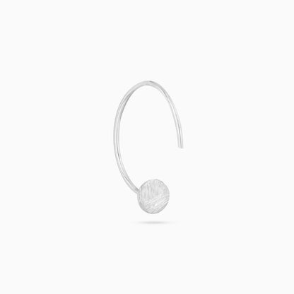 Semi Circular Silver Hoop Earrings
