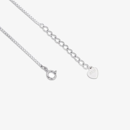 Floral Box Chain Silver Bracelet