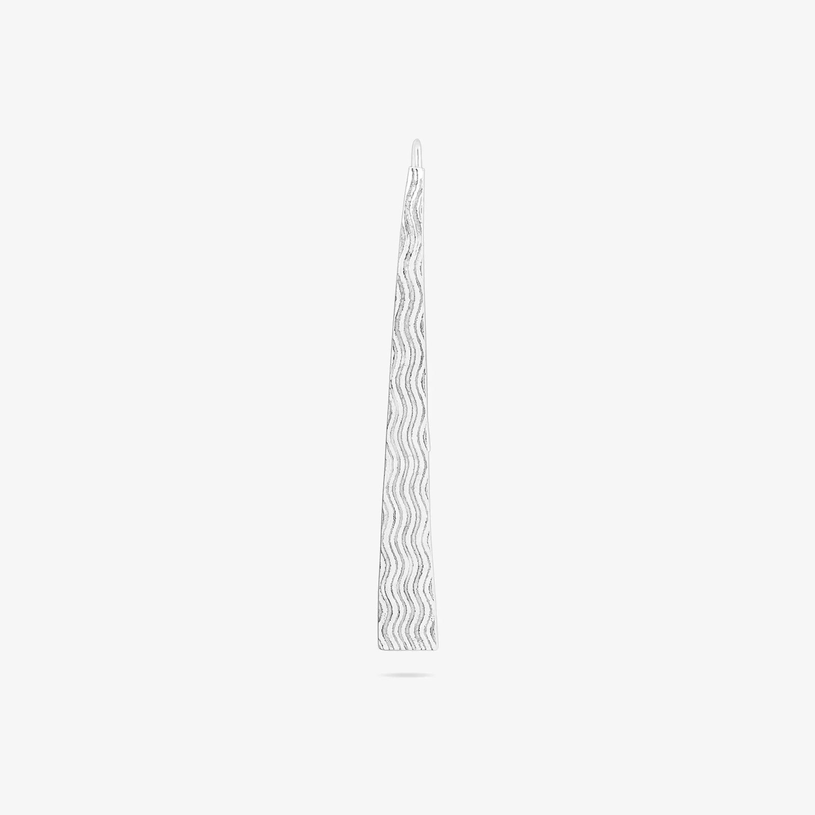 Oxidized Silver Long Bar Dangle Earrings for Women