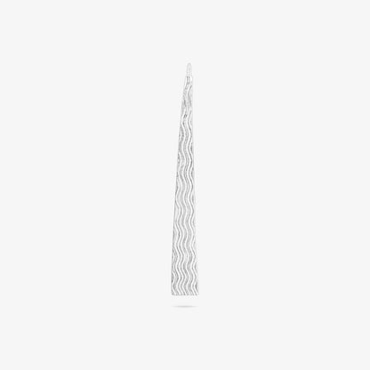 Oxidized Silver Long Bar Dangle Earrings for Women