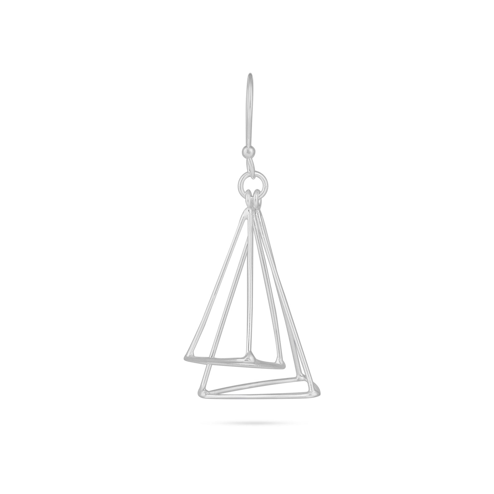 Pure Silver Earrings - Triad Tone Danglers - Tweov Jewels