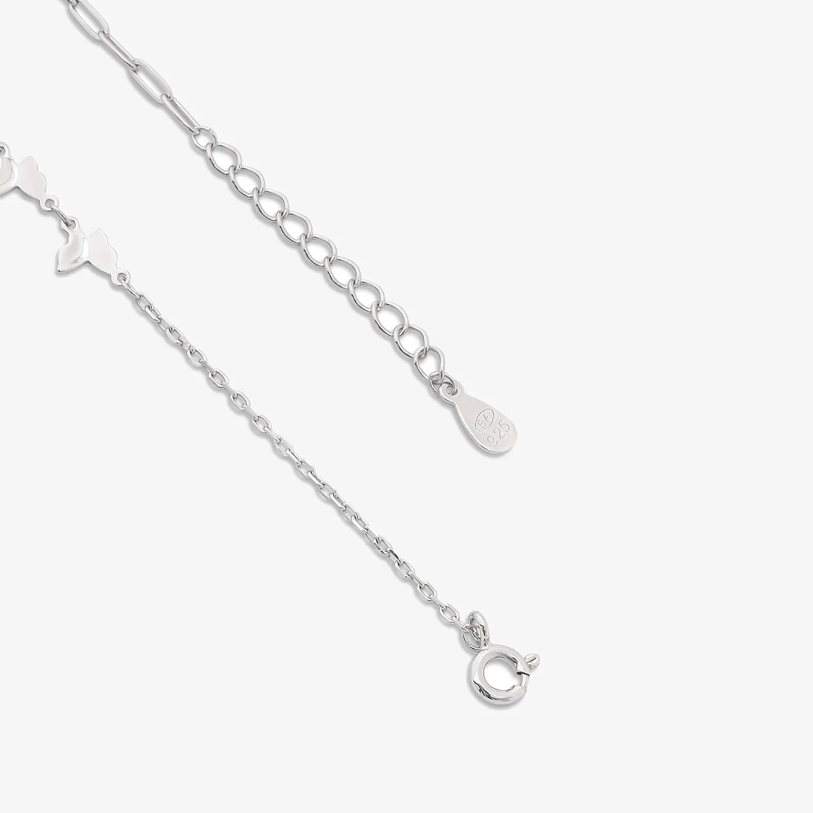 CZ Butterfly Silver Bracelet