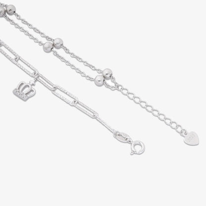 Evil Eye Queen Silver Chain Bracelet