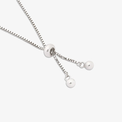 Floral Leaf Design Box Chain Silver Bracelet