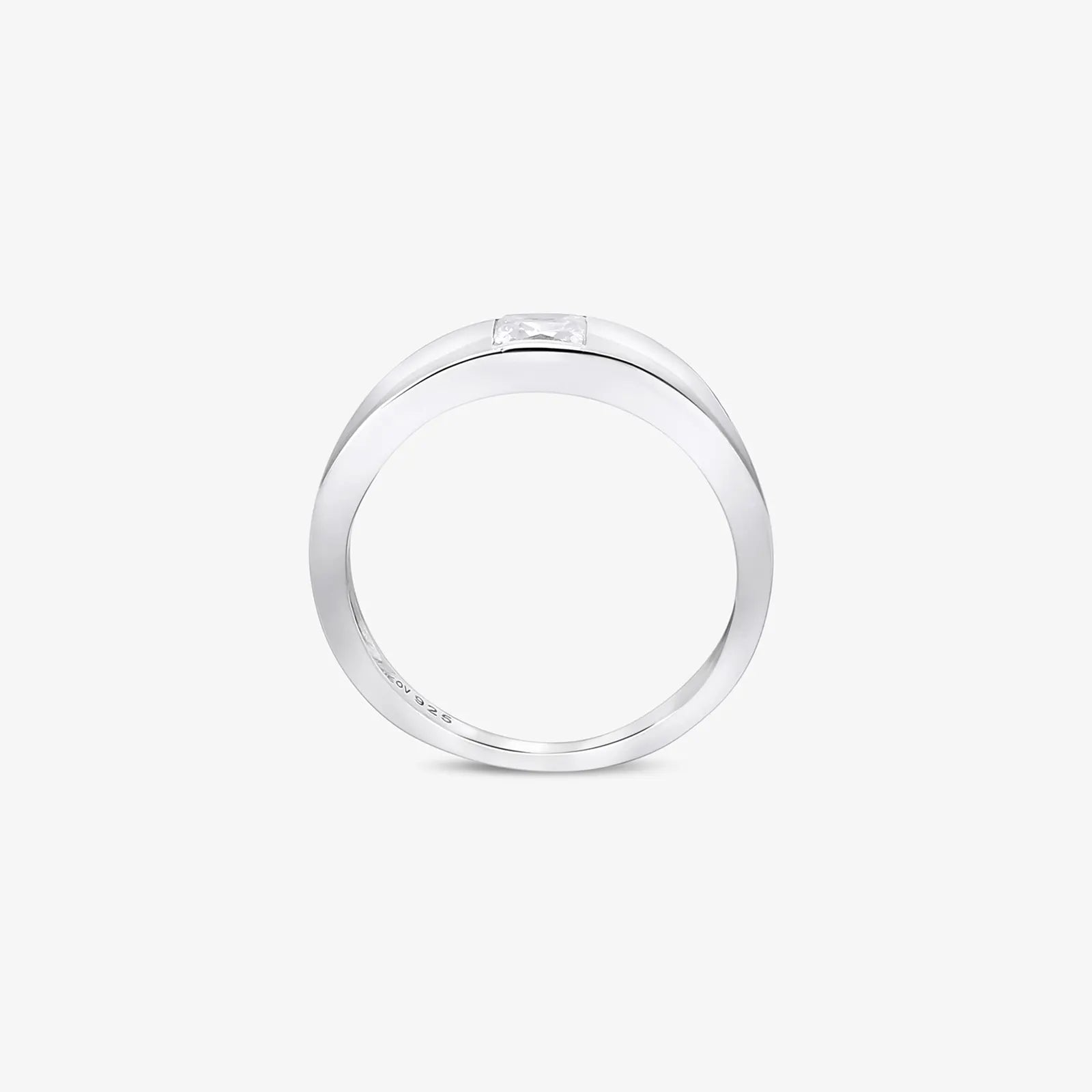925 sterling silver white stone ring