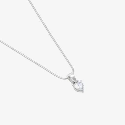 Solitaire Heart Pendant Chain for Women