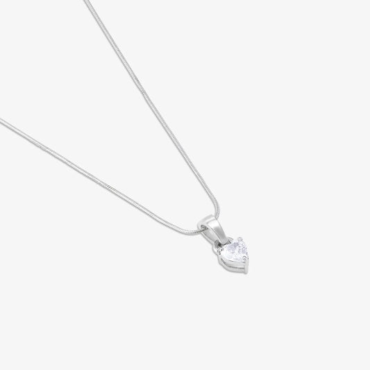Solitaire Heart Pendant Chain for Women