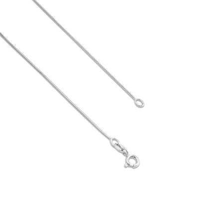 CZ Studded Silver Om Pendant Chain - Tweov Jewels