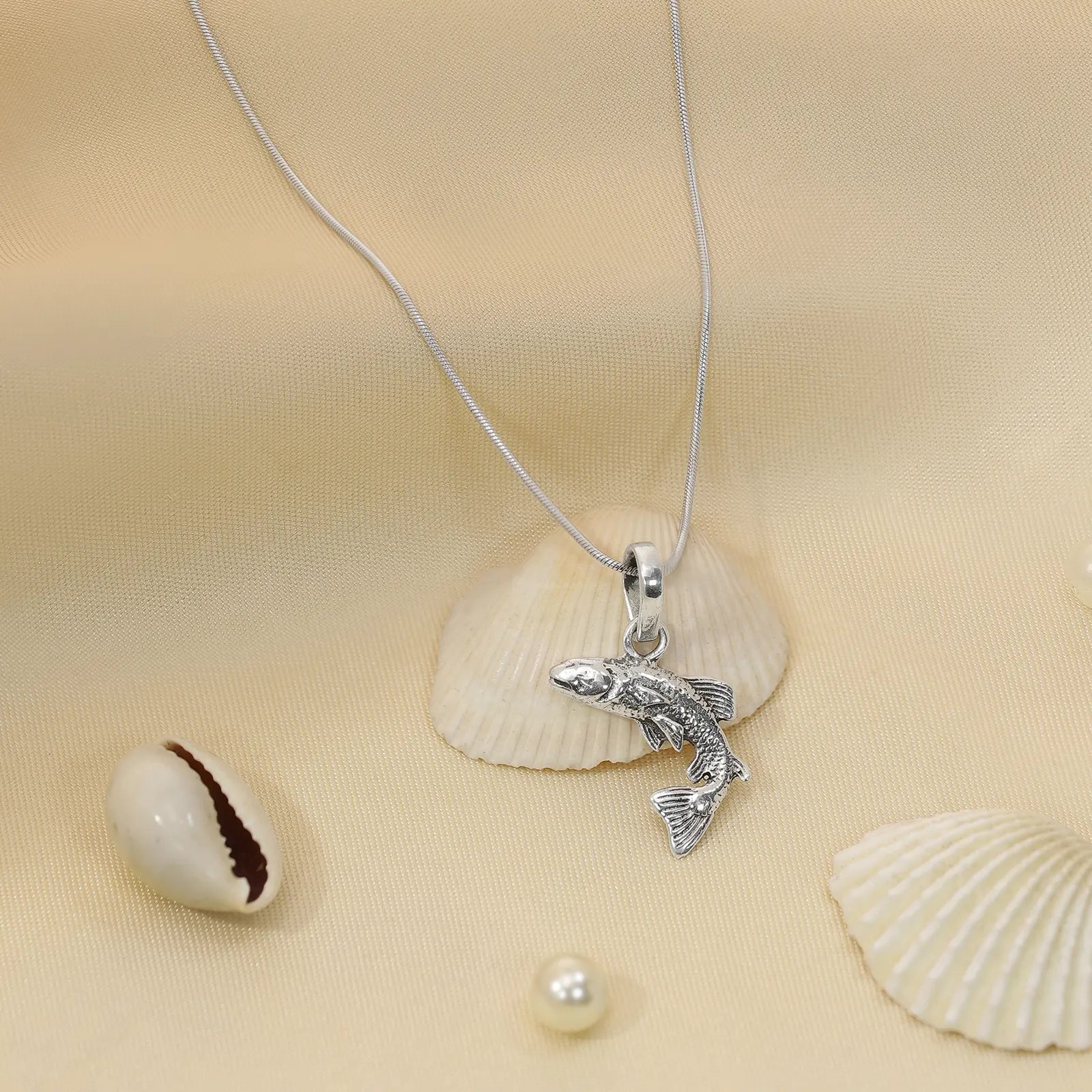 Pure Silver Pendant- Sterling With Dolphin Dollar