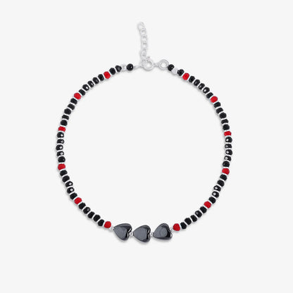 Triple Heart Silver Anklet