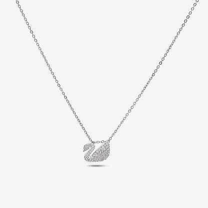 Pure silver pendant chain - Shimmering Swan Design