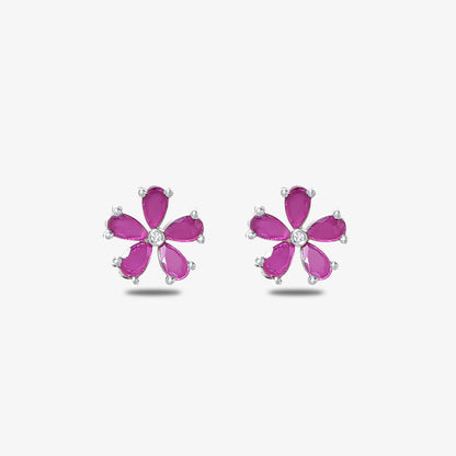 Amethyst Earrings For Women-  925 Sterling Silver Rhodium Plated