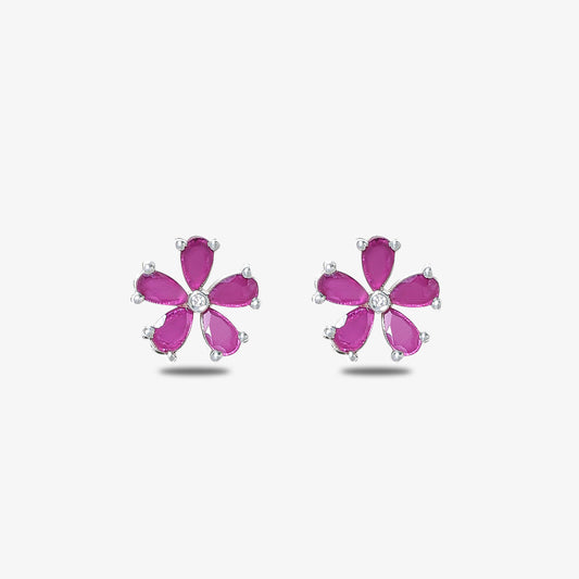 Amethyst Earrings For Women-  925 Sterling Silver Rhodium Plated