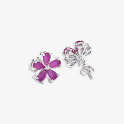Amethyst Earrings For Women-  925 Sterling Silver Rhodium Plated