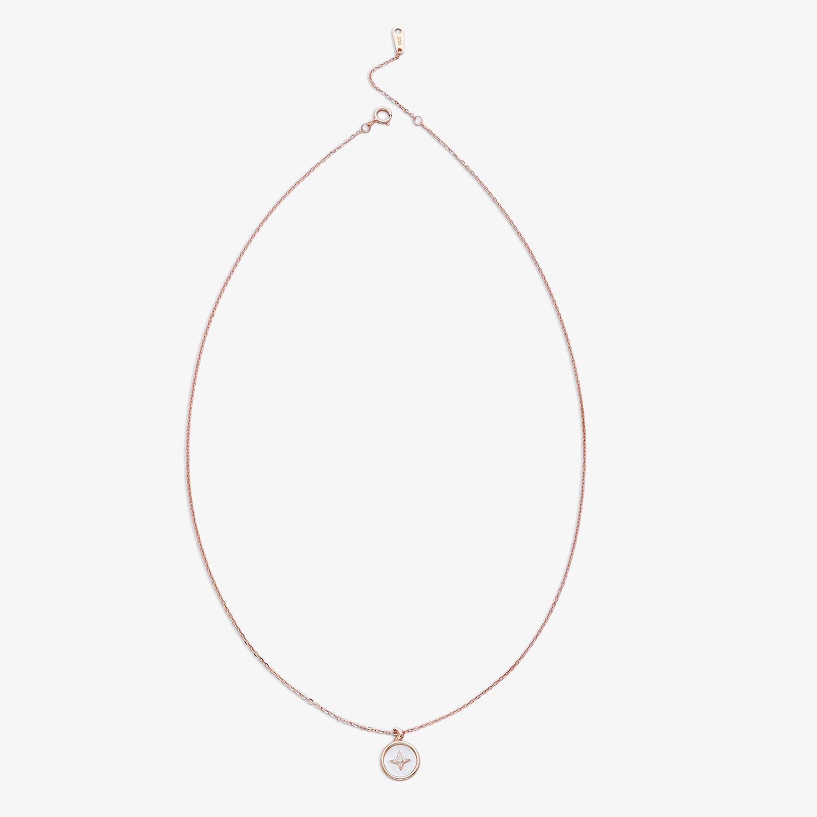 Star Pendant Necklace for Women – 925 Sterling Silver Rose Gold Plated - Tweov Jewels