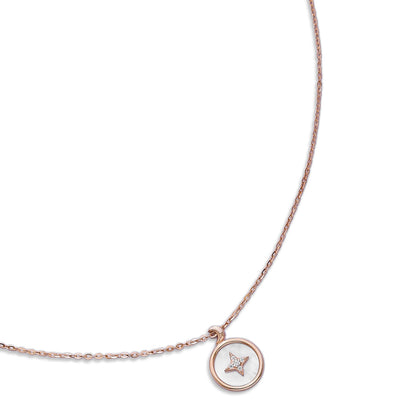 Star Pendant Necklace for Women – 925 Sterling Silver Rose Gold Plated - Tweov Jewels