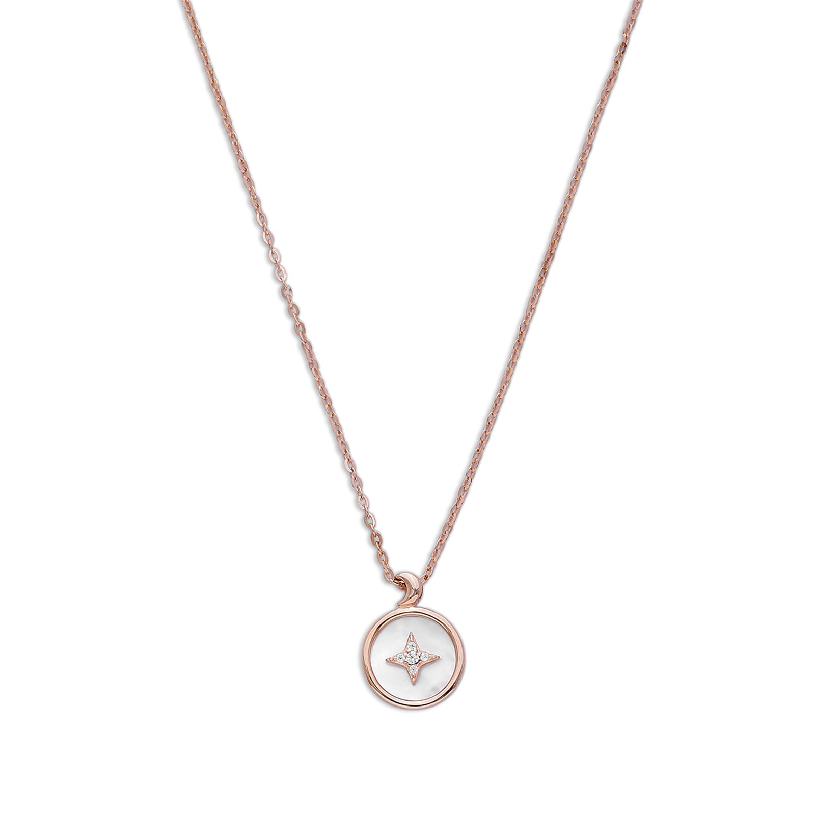 Star Pendant Necklace for Women – 925 Sterling Silver Rose Gold Plated - Tweov Jewels