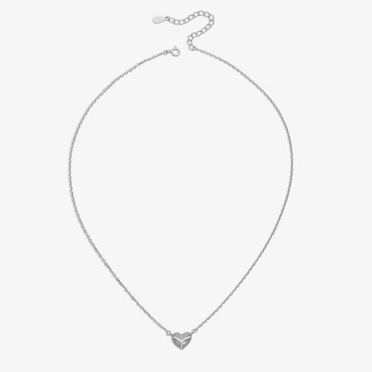 Heart Pendant Necklace For Women – 925 Sterling Silver Rhodium Plated