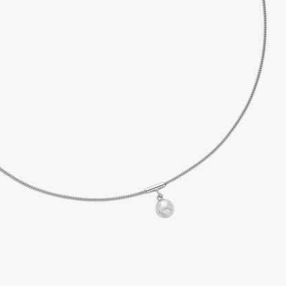 Sphere Charm Necklace For Women – 925 Sterling Silver Rhodium Plated