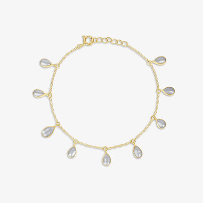 Gold Plated Silver Pearl Bracelet - Tweov Jewels