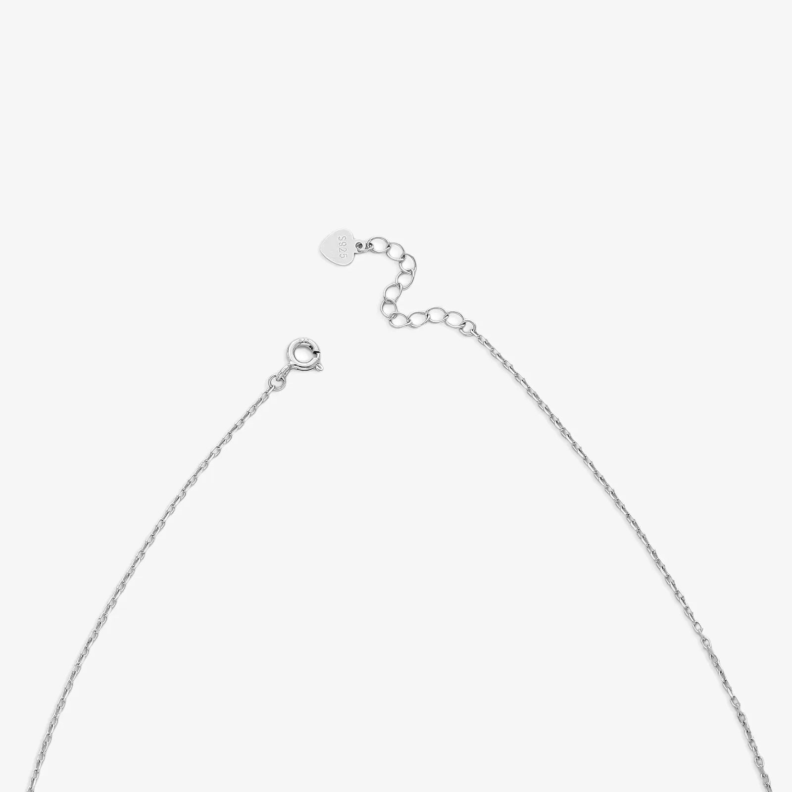 Round CZ Set Silver Necklace - Tweov Jewels