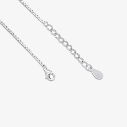 Pink CZ Stone Studded Silver Necklace