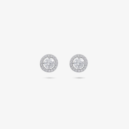 Round Shape Silver Pendant & Earrings Set - Tweov Jewels