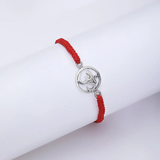 Silver Om Rakhi for Brother