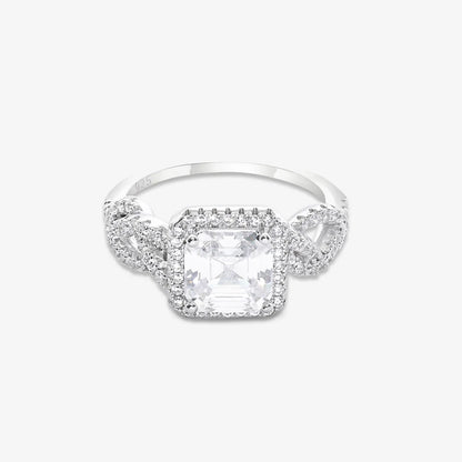 Stylish Floral Design Women Silver Ring - Tweov Jewels