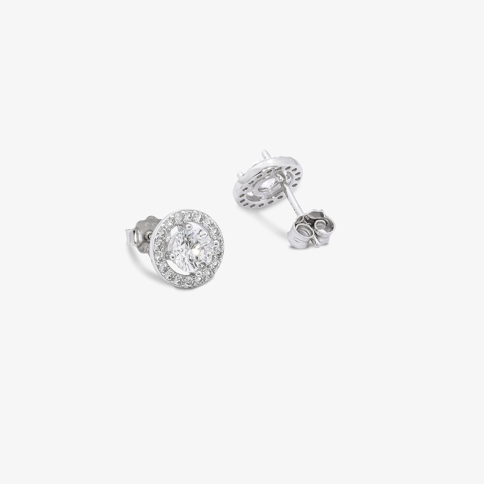 Round Shape Silver Pendant & Earrings Set - Tweov Jewels