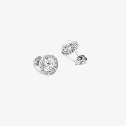 Round Shape Silver Pendant & Earrings Set - Tweov Jewels