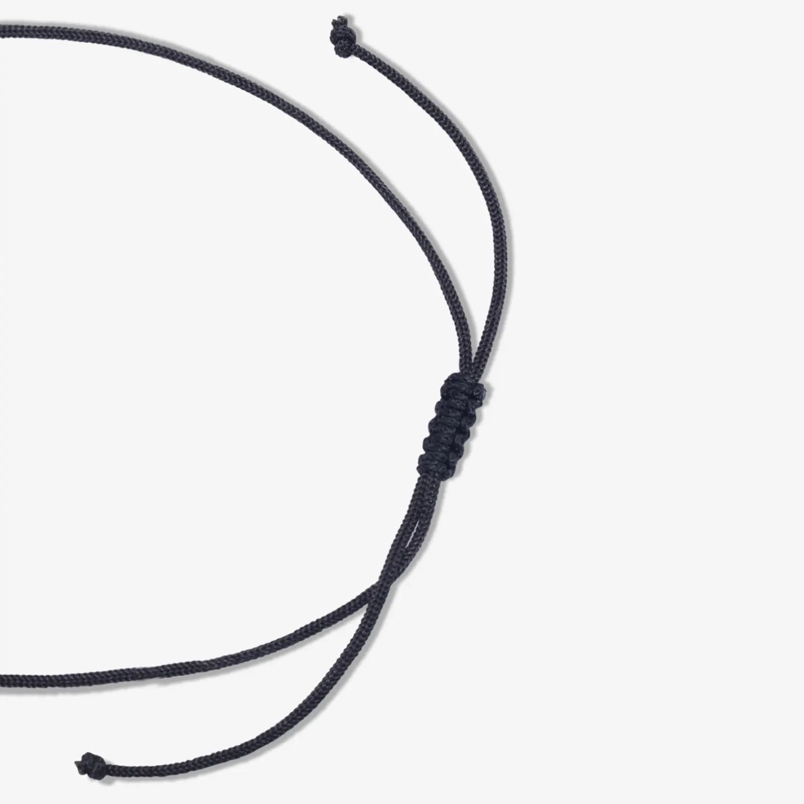 Star Design Silver Black Thread Anklet