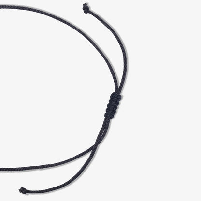 Silver Triple Floral Black Thread Anklet - Tweov Jewels